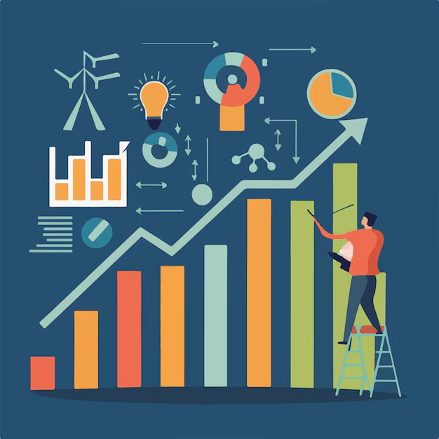 A graph showing positive financial growth