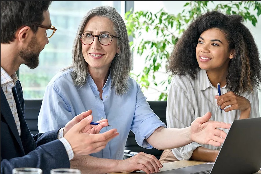 A person receiving helpful advice